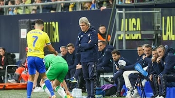 Pellegrini, durante el partido.