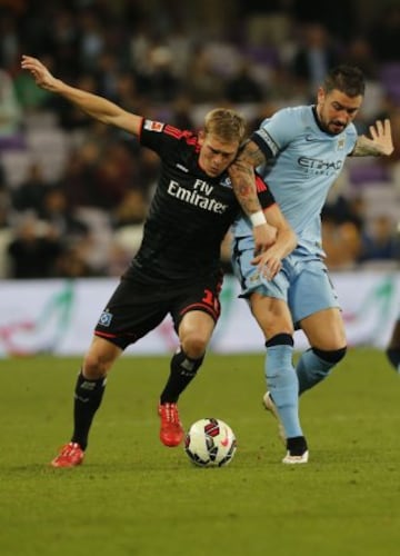 Manchester City se enfrentó a Hamburgo en el Al Ain, de los Emiratos Árabes Unidos.