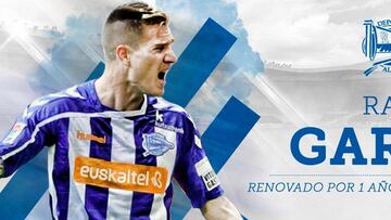 Raúl García renueva una temporada con el Alavés