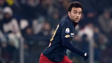 Giuseppe Rossi, durante un partido de Serie A con el Genoa.