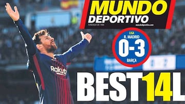 La exhibición del Barça en Madrid, en todas las portadas