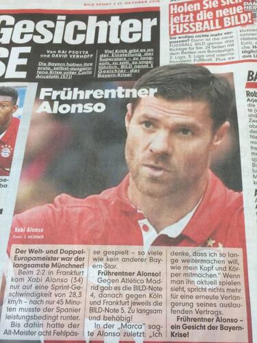 Xabi Alonso heavily crticized by German media