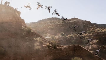 Cam Zink, Backflip en el Red Bull Rampage 2023, el viernes 13 de octubre del 2023 en Utah, Estados Unidos. 