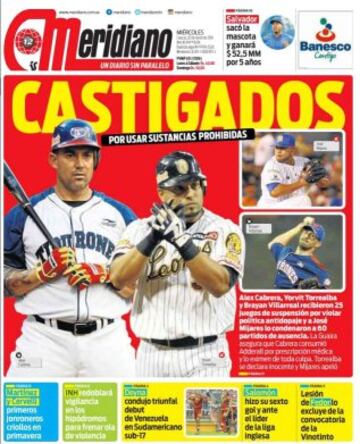 Portadas de la prensa mundial