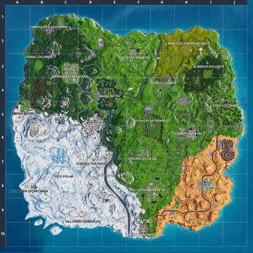 As&iacute; queda el mapa de Fortnite Battle Royale al comienzo de la Temporada 7