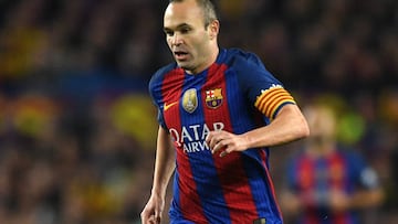 Andr&eacute;s Iniesta durante el Cl&aacute;sico ante el Real Madrid