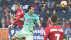 Busquets podrá jugar el derbi: no vio la amarilla ante Osasuna
