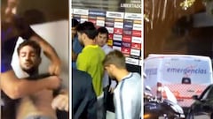 El momento en que trasladan al hospital a los jugadores de Boca