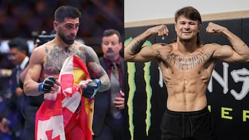 Los peleadores de la UFC Ilia Topuria y Diego Lopes.