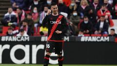 Sergi Guardiola celebra el 0-2 de Los C&aacute;rmenes.