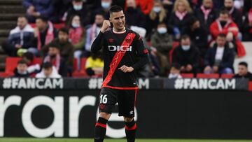 Sergi Guardiola celebra el 0-2 de Los Cármenes.