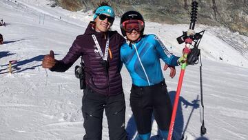 Imagen de dos de las deportistas que han disfrutado de la beca “Spainsnow Mujer y Nieve” 2018.
