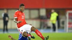 David Alaba durante un partido con Austria.