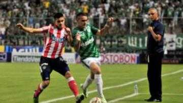 Deportivo Cali durante la victoria frente a Junior en Palmaseca. 