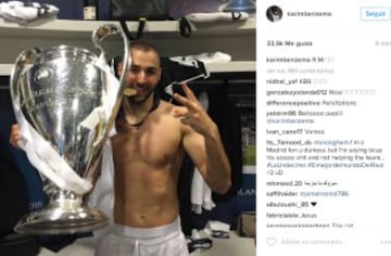 La celebración de los jugadores del Real Madrid en las redes sociales