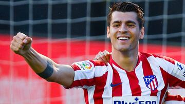 Morata celebra su gol en el Celta-Atlético (1-1)