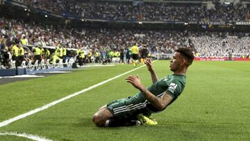 Sanabria, tras marcar en el Bernab&eacute;u.