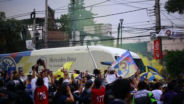 Bus of America during the final second leg match between America and Cruz Azul as part of the Torneo Clausura 2024 Liga BBVA MX at Azteca Stadium on May 26, 2024 in Mexico City, Mexico.