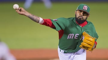 Sergio Romo durante un partido del Clásico Mundial de Beisbol