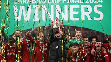 Jurgen Klopp has won eight trophies as Liverpool's head coach, and after winning the Carabao Cup on Sunday, he says he's just doing his job.