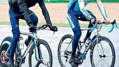 Cancellara, una moto en el circuito de Assen