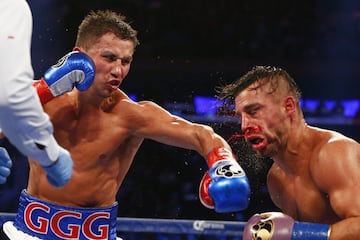 Los golpes más salvajes de Canelo y Golovkin