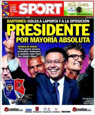 Portadas de la prensa deportiva