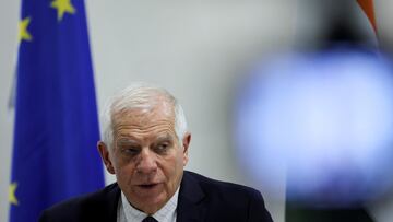 FILE PHOTO: High Representative of the European Union for Foreign Affairs and Security Policy Josep Borrell attends a news conference, ahead of the G20 Foreign Ministers' meeting, in New Delhi, India March 1, 2023. REUTERS/Anushree Fadnavis/File Photo