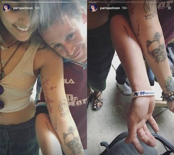 Paris Jackson y Macaulay Culkin muestran su tatuaje gemelo