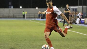 Reguilón, en acción en La Rinconada.