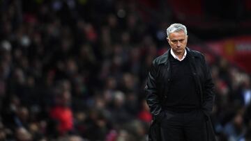 El entrenador portugués del Manchester United, José Mourinho, durante un partido.