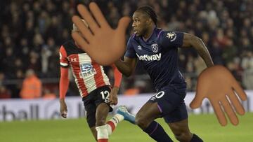 El meme de Michail Antonio, jugador del West Ham, sobre sus manos.
