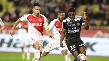 Falcao García durante el partido entre Mónaco y Guingamp por la Ligue 1 de Francia
