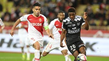 Falcao Garc&iacute;a durante el partido entre M&oacute;naco y Guingamp por la Ligue 1 de Francia