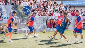 Uno de los partidos de exhibici&oacute;n en el Neymar Jr Five