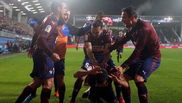 El Eibar, tras el gol de Jord&aacute;n al Valencia