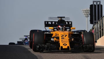 Nico Hulkenberg en los test post carrera de Abu Dhabi.