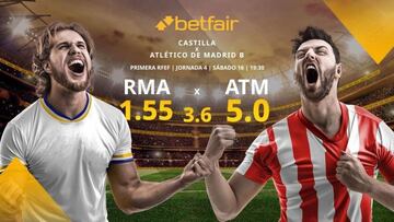 Real Madrid Castilla vs. Atlético de Madrid “B”: horario, TV, estadísticas, clasificación y pronósticos