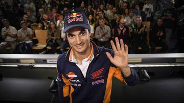 Dani Pedrosa en la rueda de prensa.