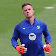Ter Stegen, un poco más fuera