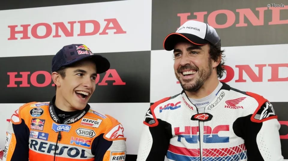 Marc Márquez y Fernando Alonso, juntos en un evento de Honda.