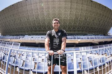 Pablo Guede se asuma en La Rosaleda, un estadio que le adora.