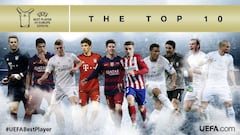 Estos son los diez finalistas al Mejor Jugador de la UEFA.