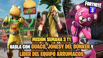 &iquest;D&oacute;nde est&aacute;n Guaco, Jonesy del B&uacute;nker y L&iacute;der del Equipo Arrumacos en Fortnite?