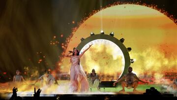 Eden Golan representing Israel performs on stage during the second semi-final of the 2024 Eurovision Song Contest, in Malmo, Sweden, May 9, 2024. REUTERS/Leonhard Foeger