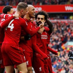 Salah se enchufa con un misil a la escuadra de Kepa