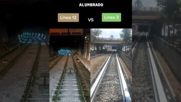 Metro: Línea 12 vs Línea 3, ¿cuál está mejor alumbrada?