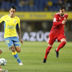 Ros llega a tiempo para darle la victoria al Zaragoza en Gran Canaria