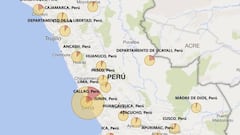 Mapa de casos por coronavirus por departamento en Perú: hoy, 26 de mayo
