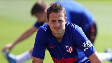 Arias entrenando con el Atl&eacute;tico